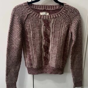 All Saints Vintage Cable Knit Crew Neck Sweater